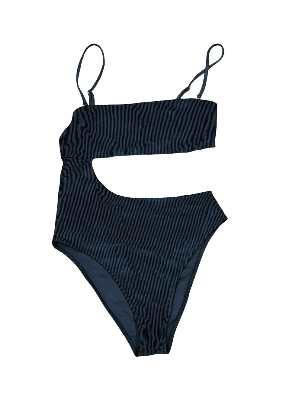 🖤 Frankie's Bikinis Carter Cutout One-Piece Swimsuit Black Size Large